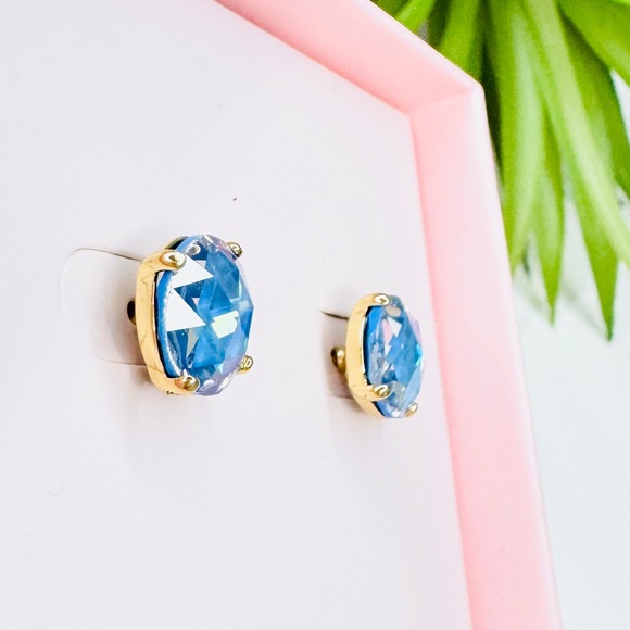 SOLD NIB Kate Spade Bright Lights Sapphire Blue Cubic Zirconia Stud Earrings - Picture 6 of 9